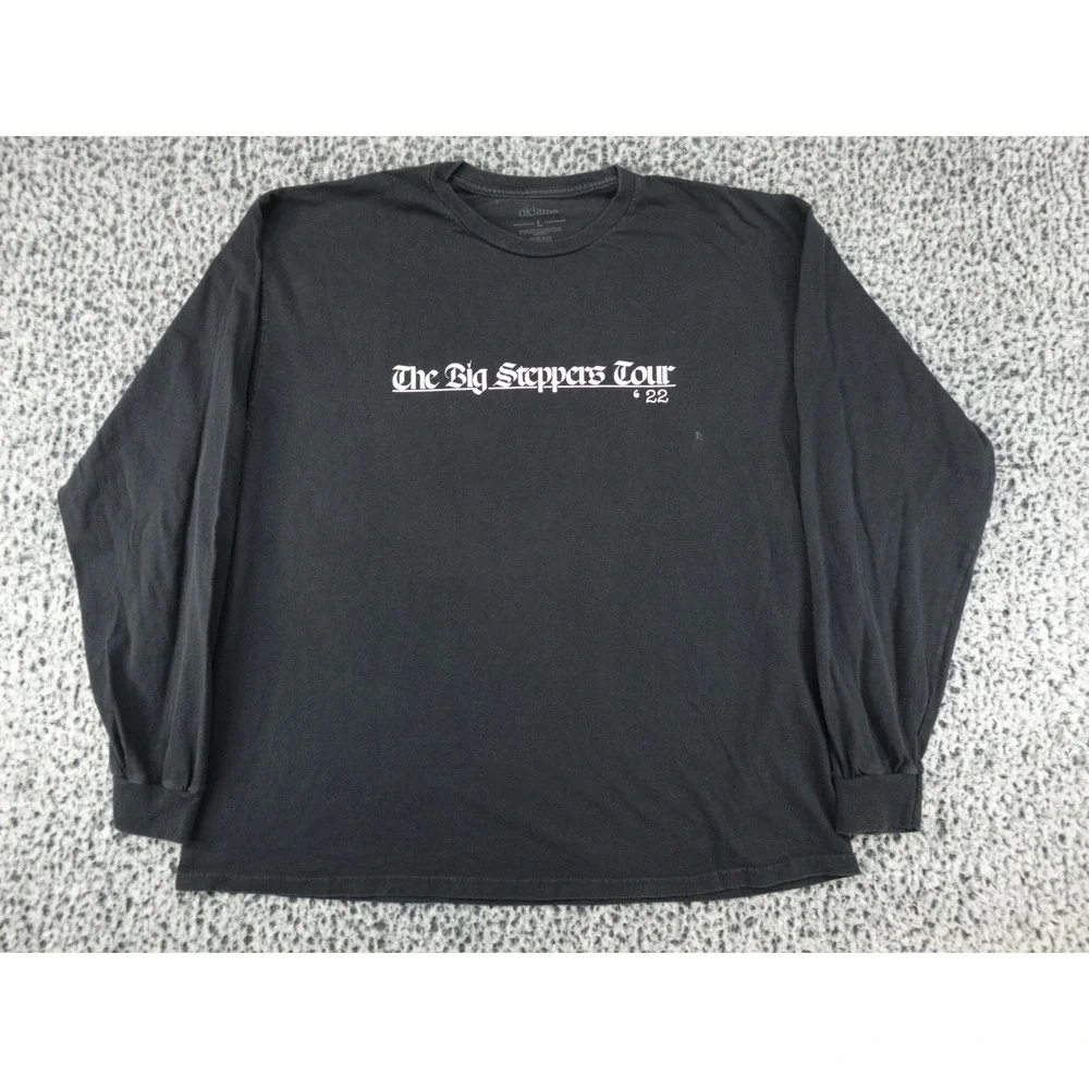 Oklama Kendrick Lamar Big Steppers Tour Shirt Mens L Black Good Long Sleeve 2022 - Picture 1 of 8